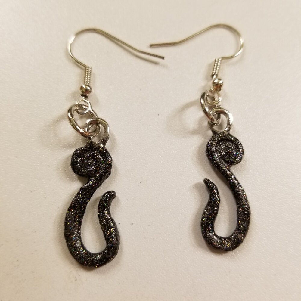Item Update: Marilyn "Madam" DeVille Inspired Black Spiral Earring Pair(s) - Picture 2 of 2